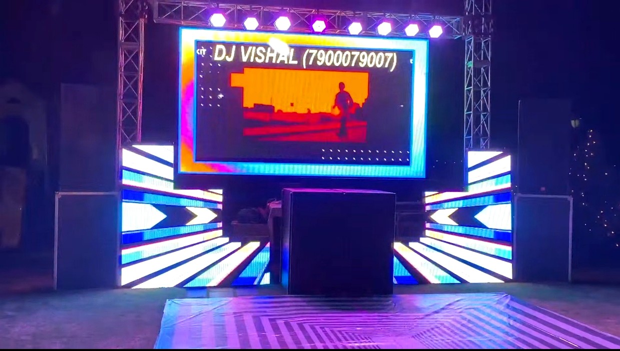 Vishal DJ LED wall and stage setup